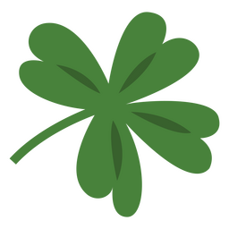 Klee flach vier Blätter PNG-Design