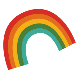 Cute rainbow flat PNG Design Transparent PNG