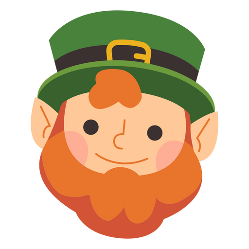 Elf face flat st patricks PNG Design