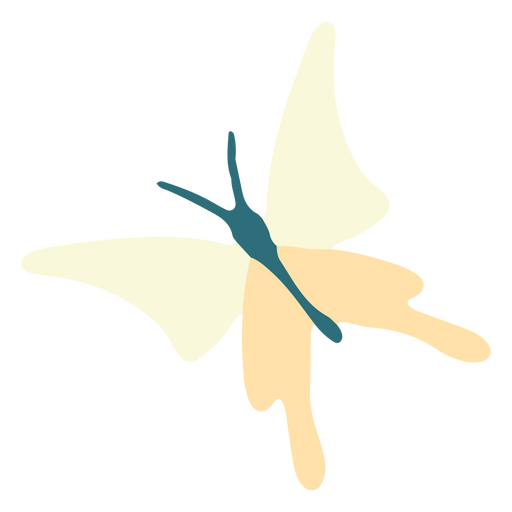 Minimalistische Schmetterlingsikone PNG-Design