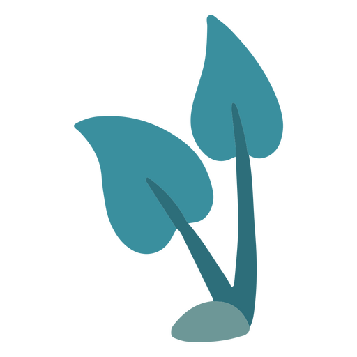 Blue plant leaf PNG Design
