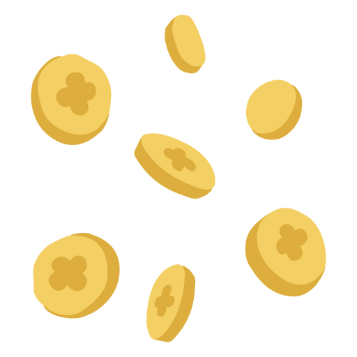 Golden coins falling