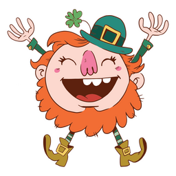 Leprechaun do personagem de St Patrick Desenho PNG