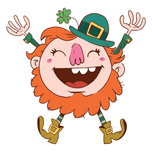 St Patrick's character leprechaun PNG Design