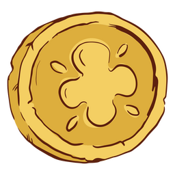 Gold clover coin PNG Design Transparent PNG