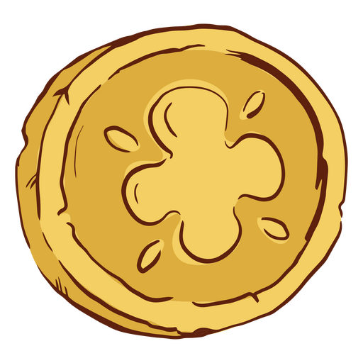 moeda de trevo de ouro Desenho PNG