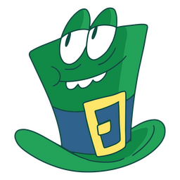 Green hat with eyes character PNG Design Transparent PNG