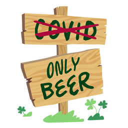 Only beer sign PNG Design