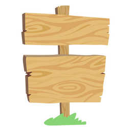 Letrero de madera en el piso Diseño PNG