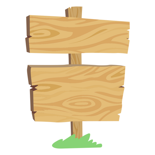 Holzschild auf dem Boden PNG-Design