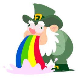 Personaje de duende vomitando Diseño PNG