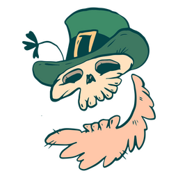 St Patrick skull character PNG Design