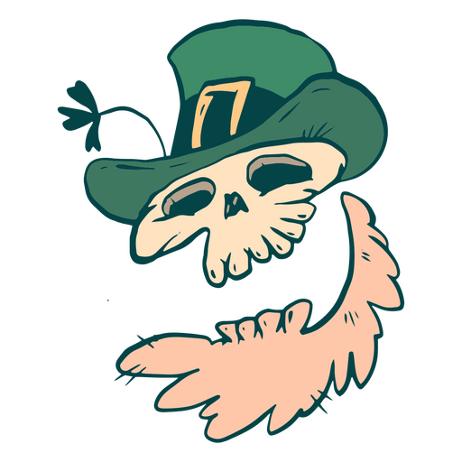 Carácter de calavera de San Patricio Diseño PNG