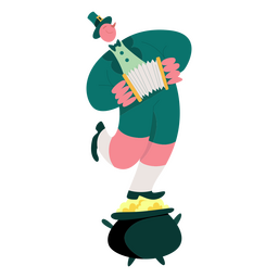 Pote de ouro do personagem de São Patrício Desenho PNG