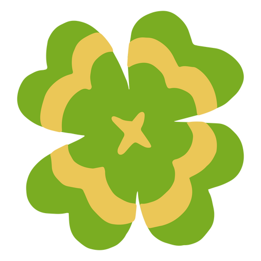 Four leaves clover trippy PNG Design