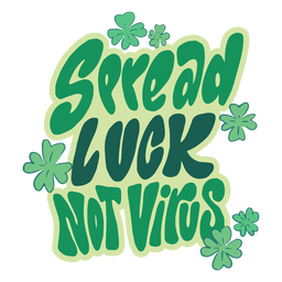Coronavirus Saint Patrick's day quote lettering PNG Design Transparent PNG