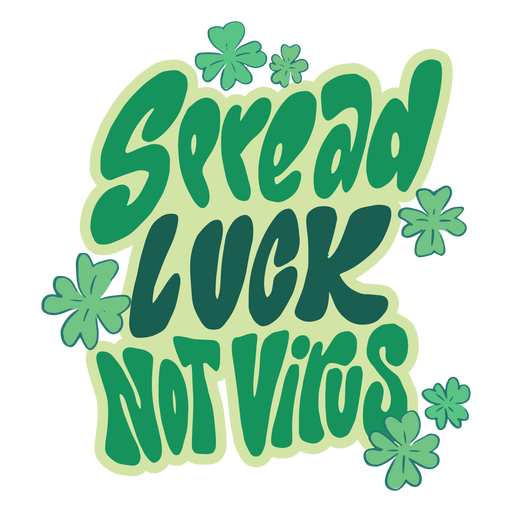 Coronavirus Saint Patrick's day quote lettering