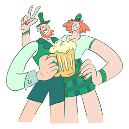 Saint Patrick's day beer people PNG Design