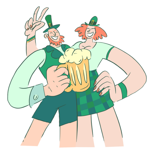 Saint Patrick's day beer people