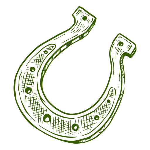 Saint Patrick's day horseshoe icon PNG Design