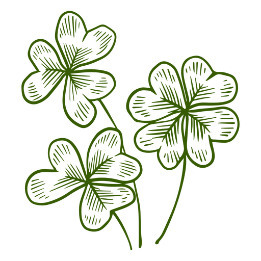 Saint Patrick's day clovers icon PNG Design
