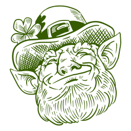 Personagem de duende de São Patrício Desenho PNG