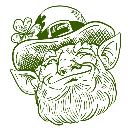 St Patrick's leprechaun character PNG Design