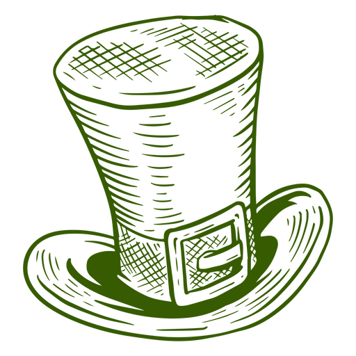 Skizze des grünen Hutes St. Patricks PNG-Design