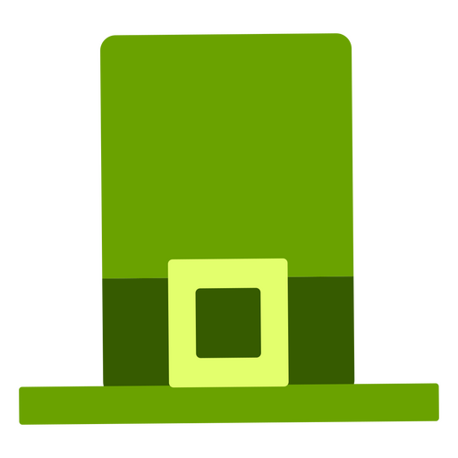 St. Patricks grüner quadratischer Hut PNG-Design