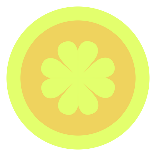 Moneda de oro de trébol Diseño PNG