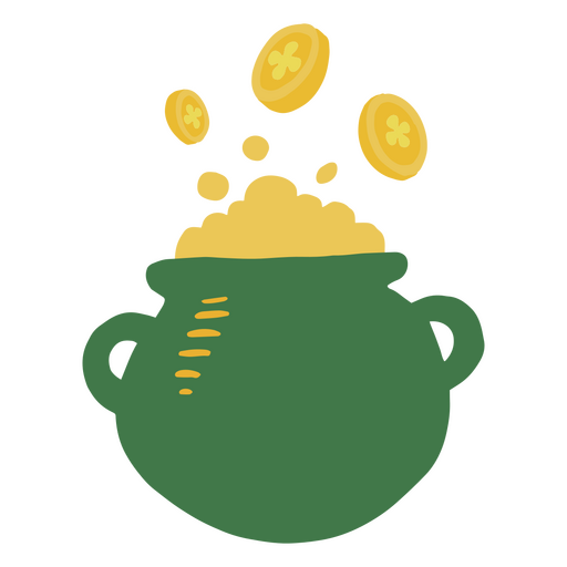 Green gold pot