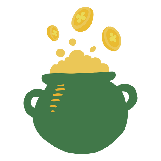 pote de ouro verde Desenho PNG