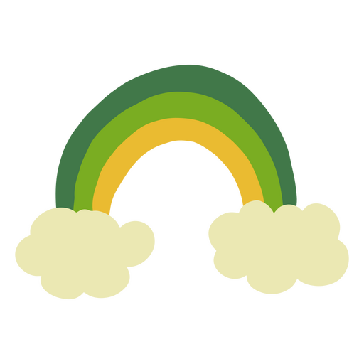 Grün schattiert Regenbogen PNG-Design