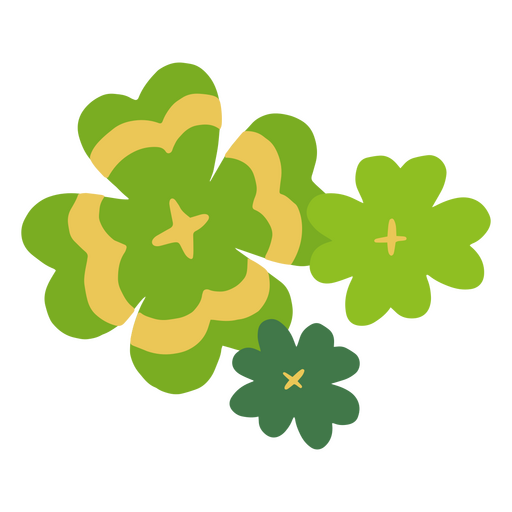 Four-leaf clovers PNG Design