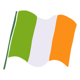 Bandeira plana da Irlanda Desenho PNG