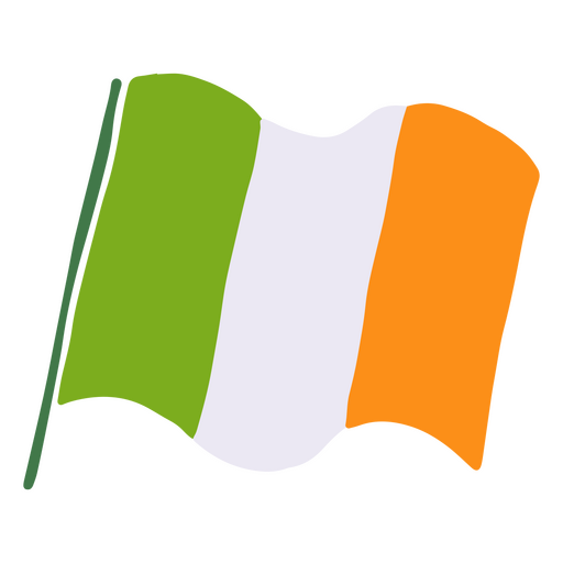 Bandera plana de irlanda Diseño PNG