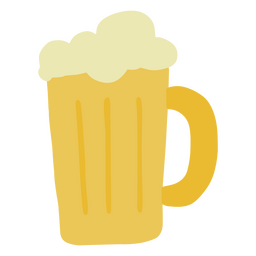 Frasco de cerveja amarelo liso Desenho PNG