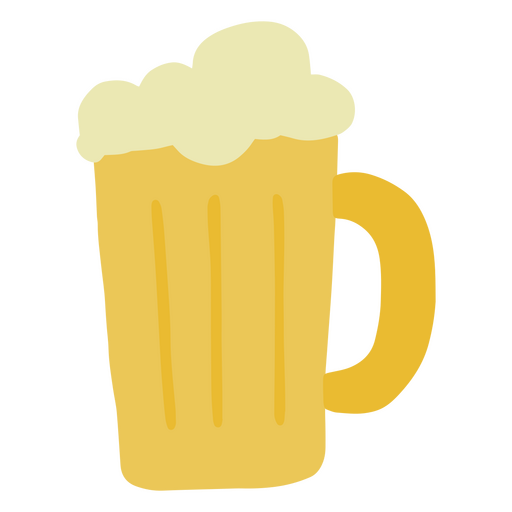 Frasco de cerveja amarelo liso Desenho PNG