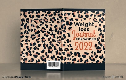 Diseño de portada de libro de diario de pérdida de peso.