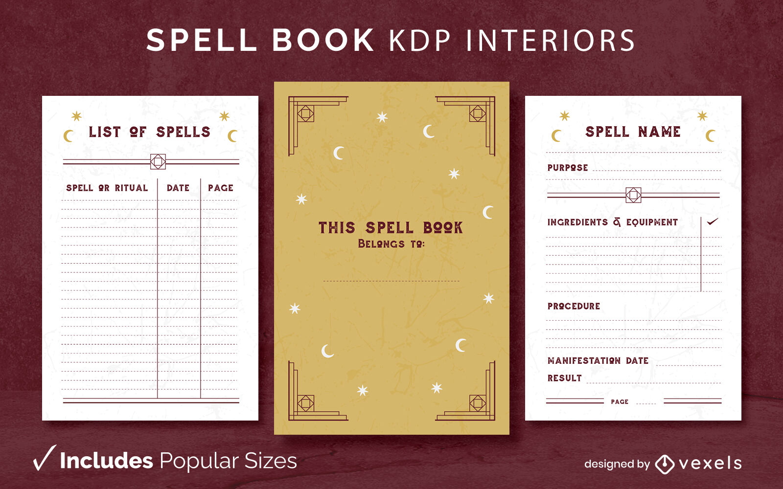 spell book pages to print