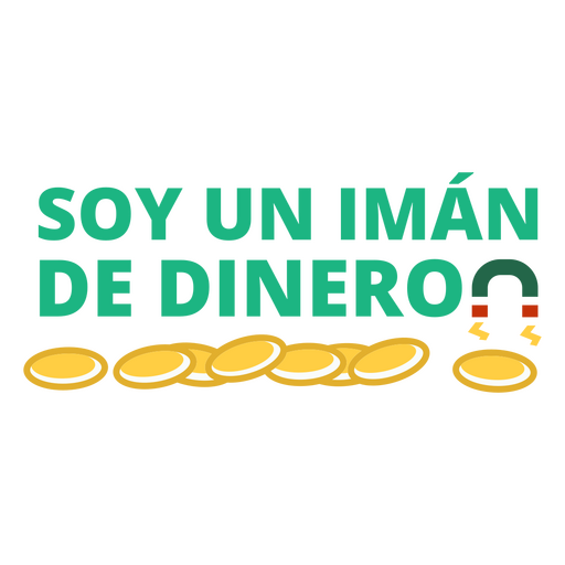 Cita de afirmación de dinero español Diseño PNG