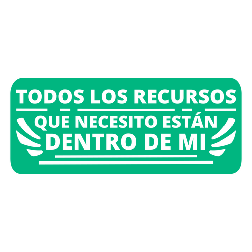 Spanish self love affirmation green quote