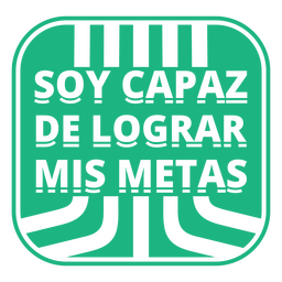 Objetivos español afirmación verde cita Diseño PNG