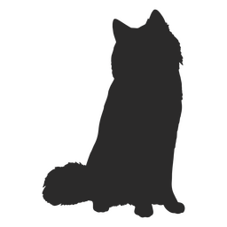 Akita silhouette sitting PNG Design Transparent PNG