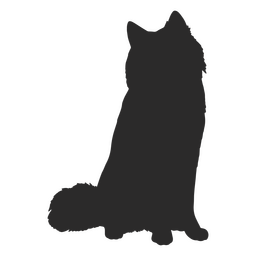 Akita silueta sentada Diseño PNG