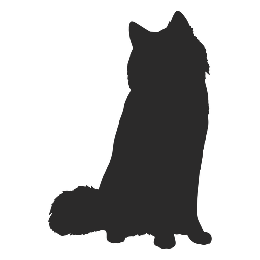 Akita silhouette sitting