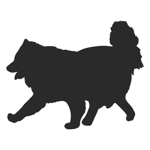 Akita silhouette running PNG Design