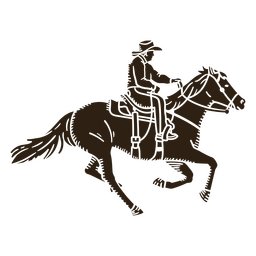 Design PNG E SVG De Cavalo Do Oeste Selvagem Correndo Na Frente