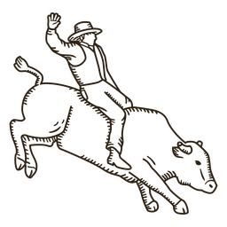 Golpe de vaquero del salvaje oeste Diseño PNG