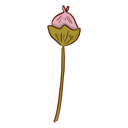 Mystic flower sprout fairy icon PNG Design